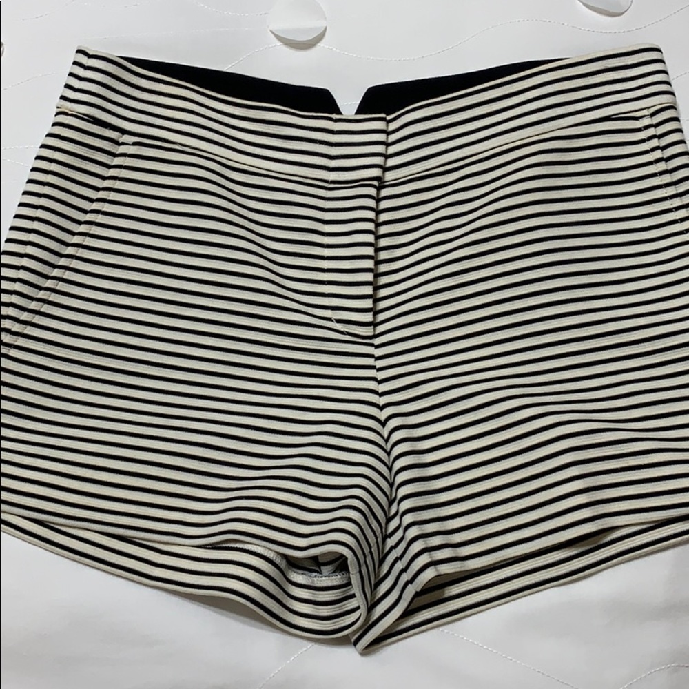 Black white stripe BCBG shorts